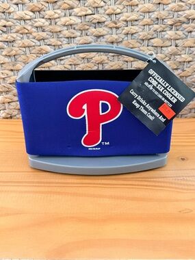 MLB Phillies Cool 6 Beverage Caddy Ice Pack Blue Logo Holder Baseball Beer Soda